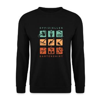 No Time The Garden Is Calling Dad Mom Gardener - Unisex Sweatshirt - black - Front - Alina (178cm) & Michal (187cm)
