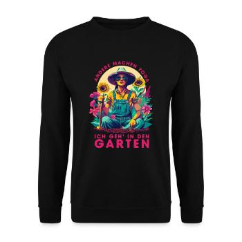 Garden Fairy Garden Mother's Day Mom Gardener Hobby - Unisex Sweatshirt - black - Front - Alina (178cm) & Michal (187cm)