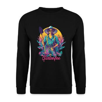 Gartenfee Garten Muttertag Mama Gärtner Hobby - Unisex Pullover - Schwarz - Vorne - Alina (178cm) & Michal (187cm)
