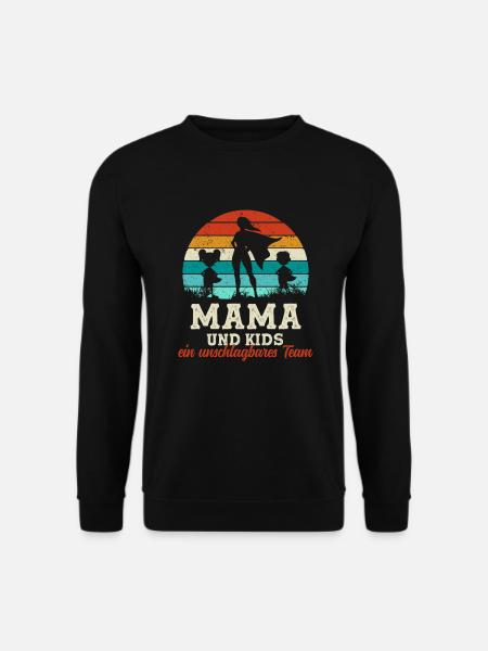 Team Super Mama und Kinder Muttertag - Unisex Pullover - Schwarz