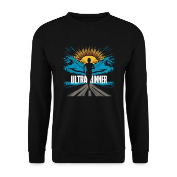 Ultramarathons Ultralauf Ultramarathon Läufer - Unisex Pullover - Schwarz - Vorne - Alina (178cm) & Michal (187cm)
