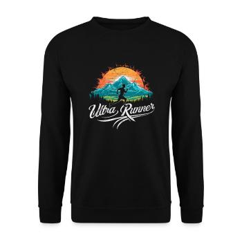 Ultramarathons Ultralauf Ultramarathon Läufer - Unisex Pullover - Schwarz - Vorne - Alina (178cm) & Michal (187cm)