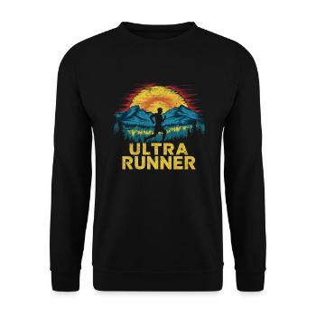 Ultramarathons Ultralauf Ultramarathon Läufer - Unisex Pullover - Schwarz - Vorne - Alina (178cm) & Michal (187cm)