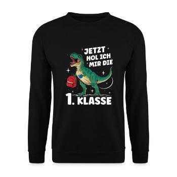 School enrollment back to school boys schoolchild 2024 - Unisex Sweatshirt - black - Front - Alina (178cm) & Michal (187cm)