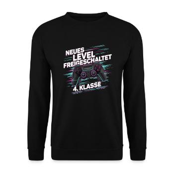 Boys Schoolchild 4th Grade Gamer Gamer - Unisex Sweatshirt - black - Front - Alina (178cm) & Michal (187cm)
