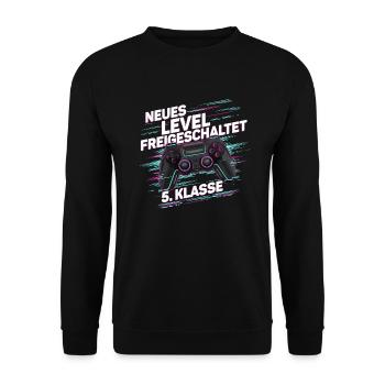 Garçons, Écolier, 5e année, Gamer, Gamer - Sweat-shirt Unisexe - noir - Devant - Alina (178cm) & Michal (187cm)