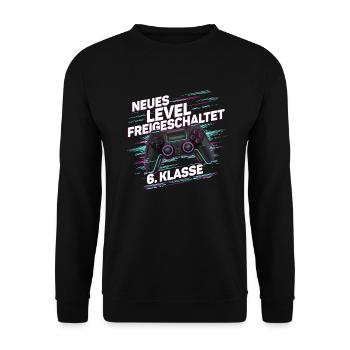 Garçons, Écolier, 6e année, Gamer, Gamer - Sweat-shirt Unisexe - noir - Devant - Alina (178cm) & Michal (187cm)