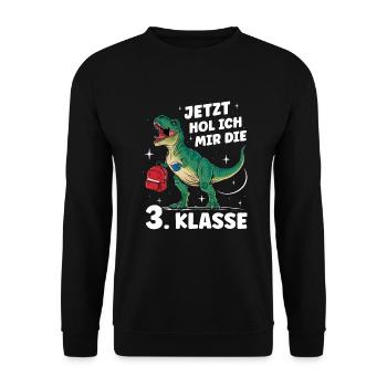 Enrolment Back to School Boys School Child 3rd Grade - Unisex Sweatshirt - black - Front - Alina (178cm) & Michal (187cm)