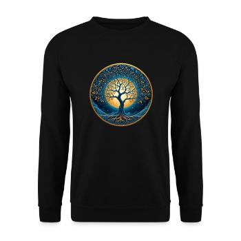Nordic Celtic Tree Tree Of Life Tree Of Life - Unisex Sweatshirt - black - Front - Alina (178cm) & Michal (187cm)