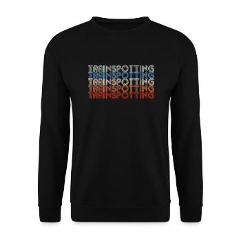 Trainspotting Zug Lok Dampfeisenbahn Eisenbahn - Unisex Pullover - Schwarz - Vorne - Alina (178cm) & Michal (187cm)