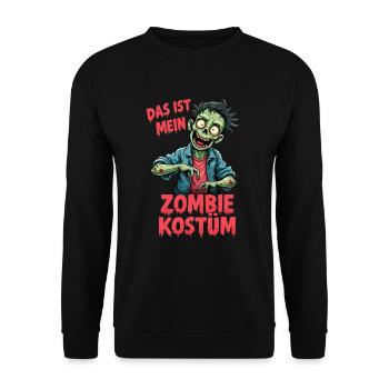 Zombie Disguise Carnival Boys - Unisex Sweatshirt - black - Front - Alina (178cm) & Michal (187cm)