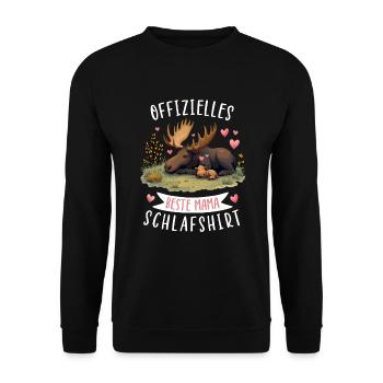 Officiel Meilleure chemise de sommeil pour maman orignal Fête des mères - Sweat-shirt Unisexe - noir - Devant - Alina (178cm) & Michal (187cm)