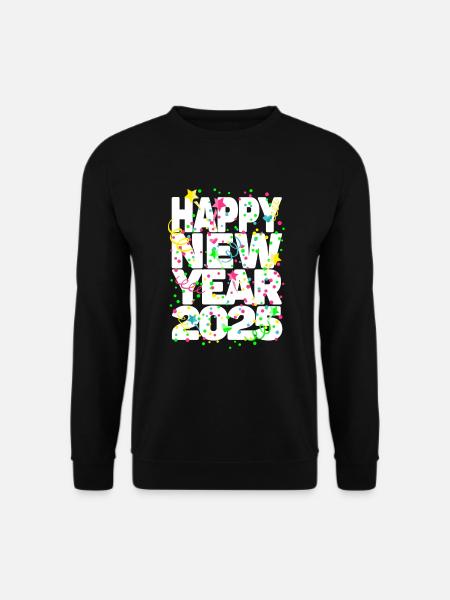 Silvester Party Happy New Year 2025 - Unisex Pullover - Schwarz