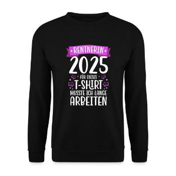 Cadeau pension pension femme retraité 2025 - Sweat-shirt Unisexe - noir - Devant - Alina (178cm) & Michal (187cm)