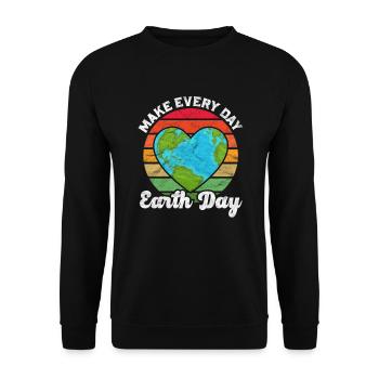 Le Jour de la Terre est toujours le jour Climat Nature Environnement Terre - Sweat-shirt Unisexe - noir - Devant - Alina (178cm) & Michal (187cm)