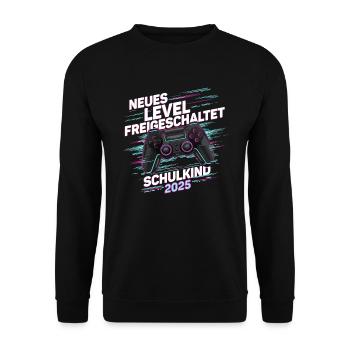 Enrollment Back to School Boys Schoolchild 2025 - Unisex Sweatshirt - black - Front - Alina (178cm) & Michal (187cm)