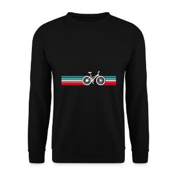 Radfahren Vintage Retro - Unisex Pullover - Schwarz - Vorne - Alina (178cm) & Michal (187cm)