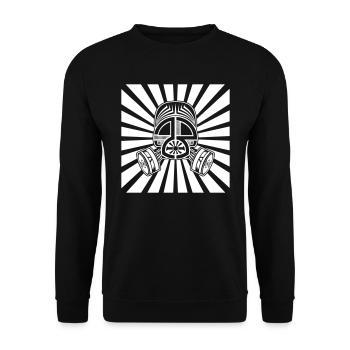 Tekno 23 gas mask - Unisex Pullover - Schwarz - Vorne - Alina (178cm) & Michal (187cm)