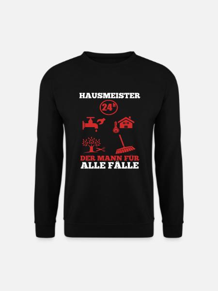 Hausmeister shirt der Mann für alle fälle Geschenk - Unisex Pullover - Schwarz