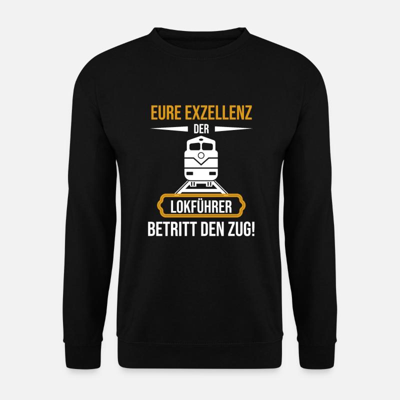 Lokführer shirt • Zug • Lokführer Geschenk - Unisex Pullover - Schwarz