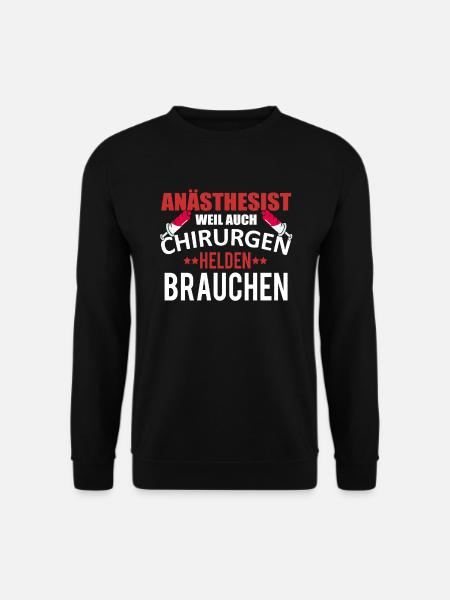 Anästhesist shirt • Helden • Anästhesist Geschenk - Unisex Pullover - Schwarz