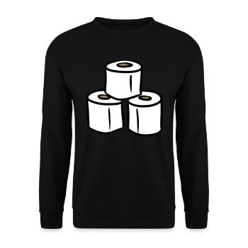 PQ Tour de papier toilette - Sweat-shirt Unisexe - noir - Devant - Alina (178cm) & Michal (187cm)