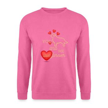 Tierliebe; Hundefreund - Unisex Pullover - Pink - Vorne