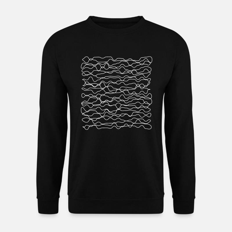 Design des geometrischen Wellenmusters - Unisex Pullover - Schwarz