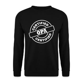Opa - Unisex Pullover - Schwarz - Vorne - Alina (178cm) & Michal (187cm)