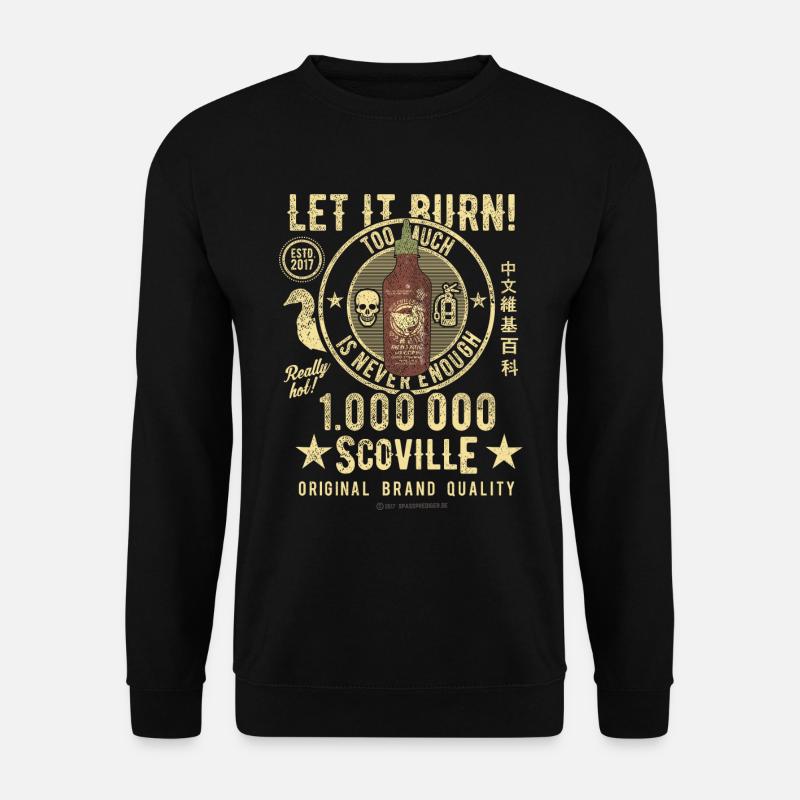 Chili Design Chilisauce 1.000.000 Scoville - Unisex Pullover - Schwarz