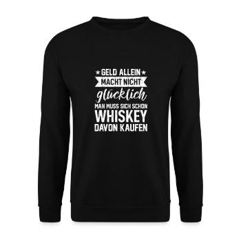 Alkohol saufen - Unisex Pullover - Schwarz - Vorne - Alina (178cm) & Michal (187cm)