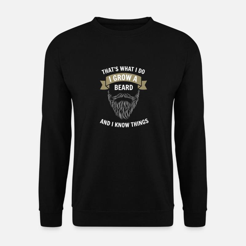 Bart Hipster Wikinger Skala Bärtig Mann Papa - Unisex Pullover - Schwarz