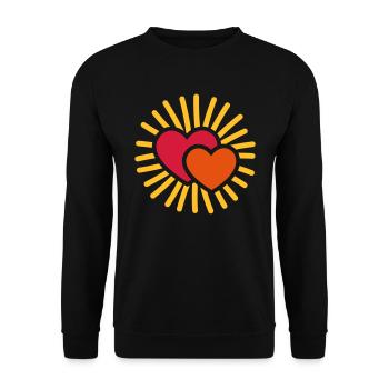 Sun hearts sun hearts - coeur soleil - gift - Unisex Sweatshirt - black - Front - Alina (178cm) & Michal (187cm)