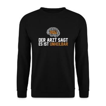 Natur Camping Camper Wohnmobil Fahren Lustig Mann - Unisex Pullover - Schwarz - Vorne - Alina (178cm) & Michal (187cm)