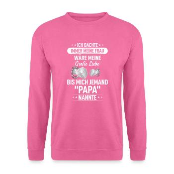 Papa - Sweat-shirt Unisexe - rose - Devant