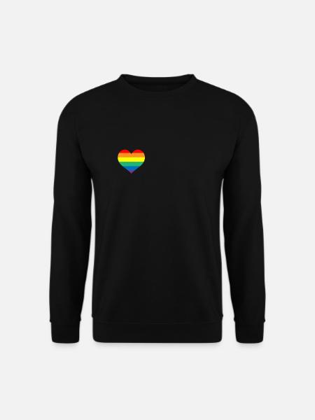 Rainbow Lesbian Pride LGBT Flagge CSD Homosexual - Unisex Pullover - Schwarz