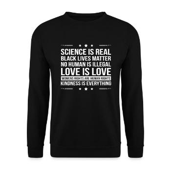 Rainbow Clothes LGBT Man LGBTQ Gay Pride Outfit - Unisex Sweatshirt - black - Front - Alina (178cm) & Michal (187cm)