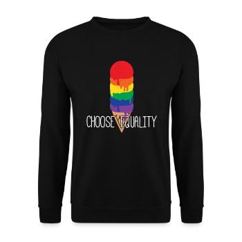 Equality - Unisex Sweatshirt - black - Front - Alina (178cm) & Michal (187cm)