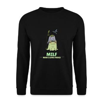 Frosch - Unisex Pullover - Schwarz - Vorne - Alina (178cm) & Michal (187cm)