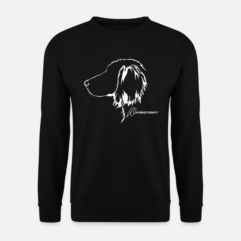 WEIMARANER langhaar Profil Hunde Hund Wilsigns - Unisex Pullover - Schwarz