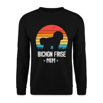 Bichon Frise - Sweat-shirt Unisexe - noir - Devant - Alina (178cm) & Michal (187cm)