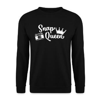 Snap Queen lustig Photography - Unisex Pullover - Schwarz - Vorne - Alina (178cm) & Michal (187cm)