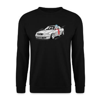 S4 B5 Skulldriver - Unisex Sweatshirt - black - Front - Alina (178cm) & Michal (187cm)