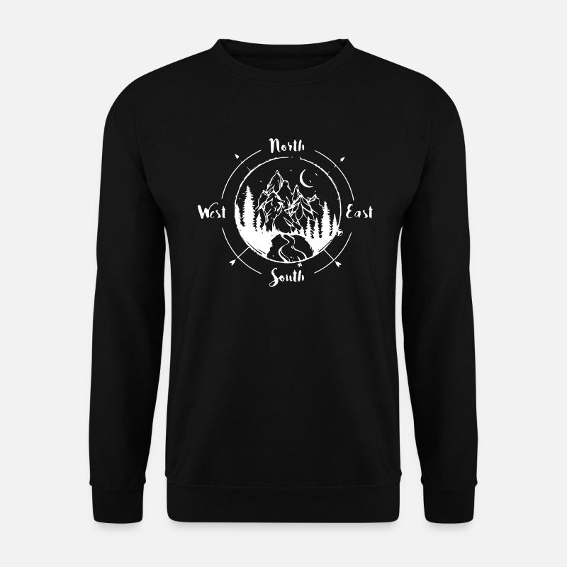 Mountain with compass - Unisex Sweatshirt - black