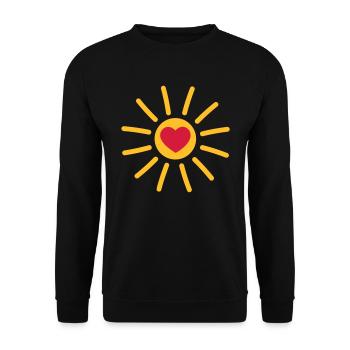 Heart sun heart sun soleil coeur - sunshine - Unisex Sweatshirt - black - Front - Alina (178cm) & Michal (187cm)