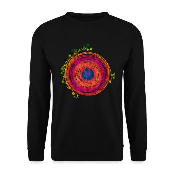 Disque musique Partition rétro Basse Vintage DJ - Sweat-shirt Unisexe - noir - Devant - Alina (178cm) & Michal (187cm)