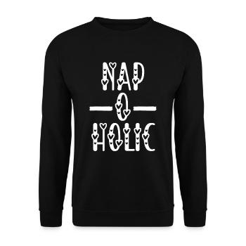 Napoholic - Unisex Sweatshirt - black - Front - Alina (178cm) & Michal (187cm)