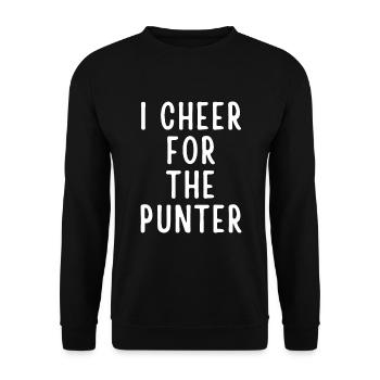I cheer for the punter - Unisex Sweatshirt - black - Front - Alina (178cm) & Michal (187cm)