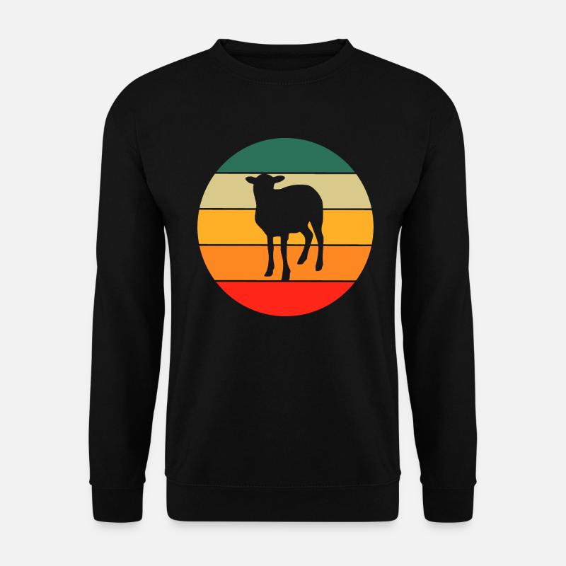 Retro Schaf - Unisex Pullover - Schwarz