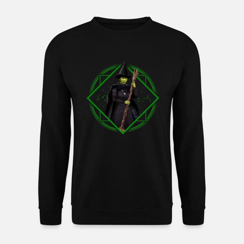 Wicked Design Elphaba Mystisch Mit Zauberstab - Unisex Pullover - Schwarz